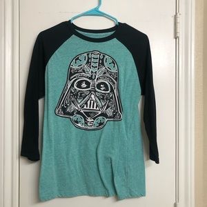 Star Wars Small Black & Teal Baseball Tee